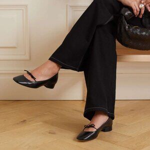 Aeyde Black Leather Flats